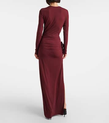 Vestido de fiesta de jersey con aplique floral | Magda Butrym