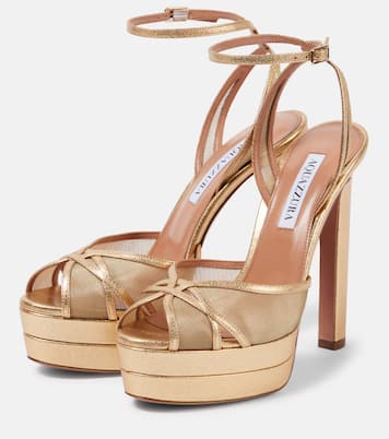 Shear 130 mesh platform sandals | Aquazzura