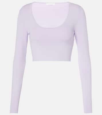 Top cropped Acacia Knit Scoop a coste | Zimmermann