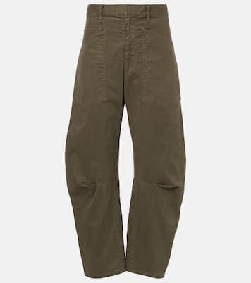 Barrel-Hose Shon aus Baumwoll-Twill | Nili Lotan