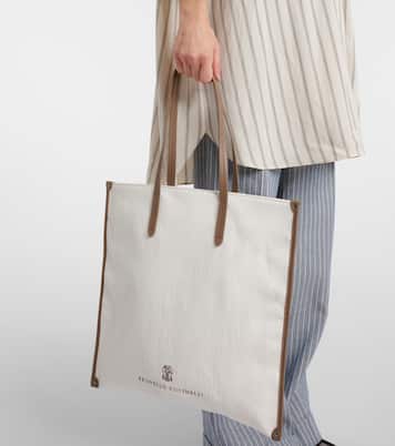 Borsa Leisure Large in canvas | Brunello Cucinelli