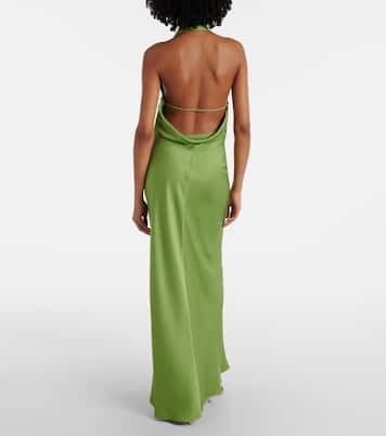 Reannon draped satin gown | Simkhai