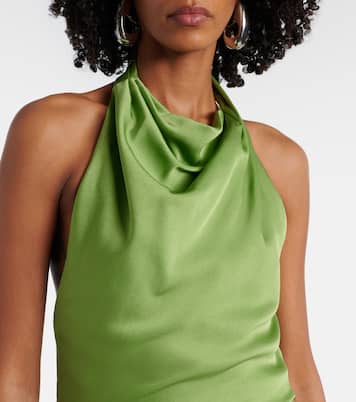 Reannon draped satin gown | Simkhai