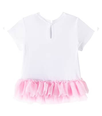 Bebé - camiseta de algodón con volantes | Monnalisa