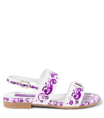 Sandales DG Majolica en cuir | Dolce&Gabbana Kids
