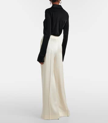 Gathered satin wide-leg pants | Jil Sander