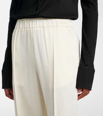 Gathered satin wide-leg pants | Jil Sander