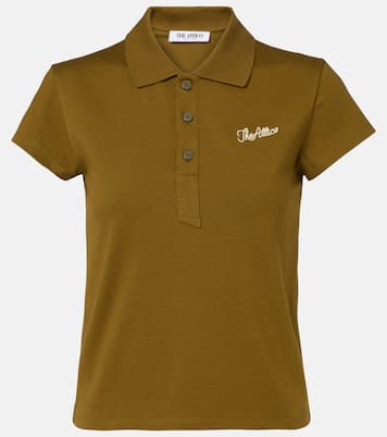 Logo cropped cotton jersey polo shirt | The Attico