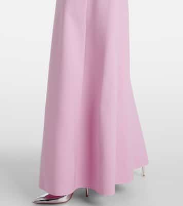 Bow-detail wool-blend maxi dress | Oscar de la Renta