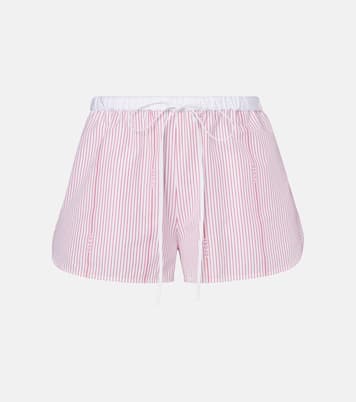 Striped cotton fil coupé shorts | Gucci
