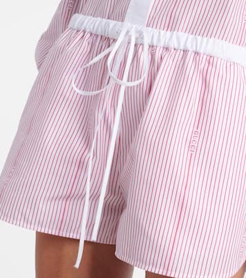 Striped cotton fil coupé shorts | Gucci
