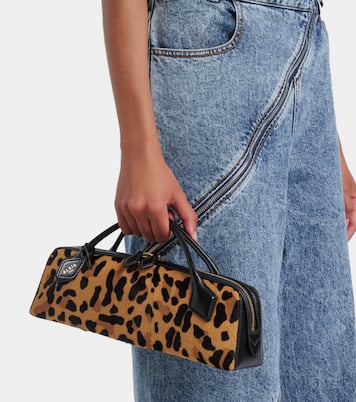 Clutch Le Teckel de pelo de becerro con piel | Alaïa