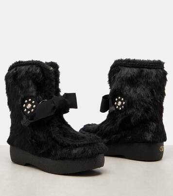 Ankle Boots Snowish aus Faux Shearling | Valentino Garavani