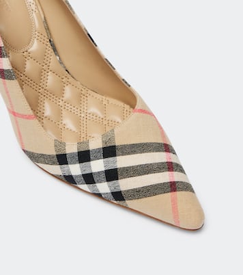 Dame 90 Burberry Check canvas pumps | Burberry