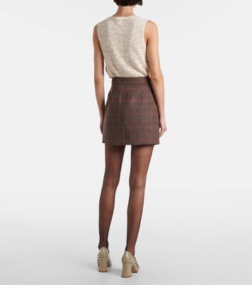 Checked wool miniskirt | Chloé