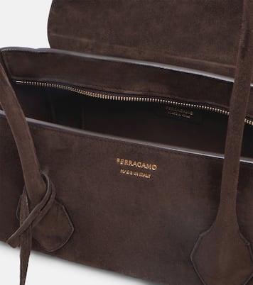 Firenze Small suede tote bag | Ferragamo