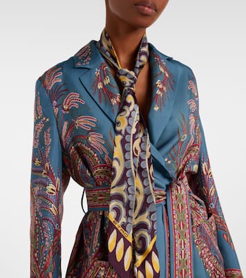 Sciarpa in twill di seta con stampa | Etro