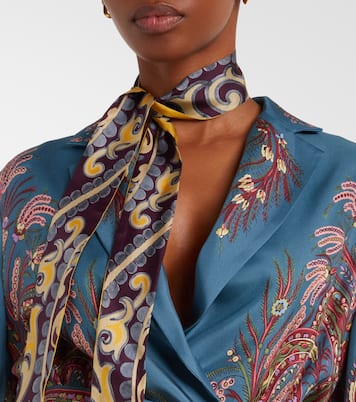 Sciarpa in twill di seta con stampa | Etro