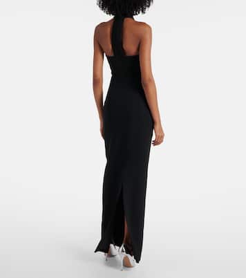 Starlight embellished feather-trimmed gown | Rebecca Vallance
