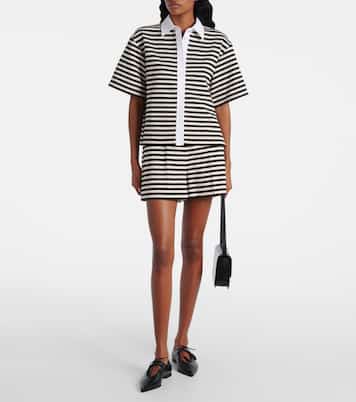 Wilson striped poplin-trimmed jersey shirt | Max Mara