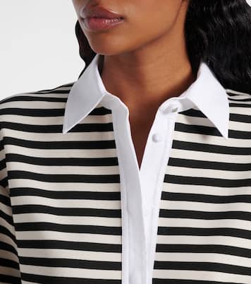 Wilson striped poplin-trimmed jersey shirt | Max Mara