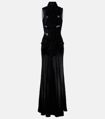 Cutout ruffled jersey gown | Alaïa