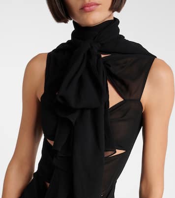 Cutout ruffled jersey gown | Alaïa