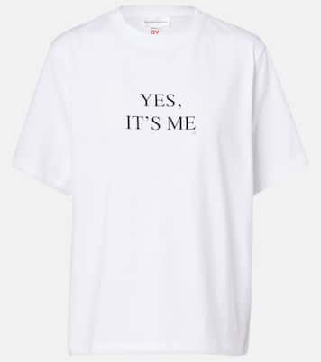 Camiseta Slogan de jersey de algodón | Victoria Beckham