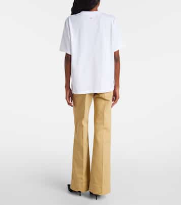 Camiseta Slogan de jersey de algodón | Victoria Beckham