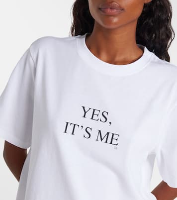 Camiseta Slogan de jersey de algodón | Victoria Beckham