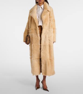 Mantel Evita Long aus Shearling | Nour Hammour