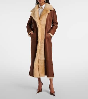 Mantel Evita Long aus Shearling | Nour Hammour