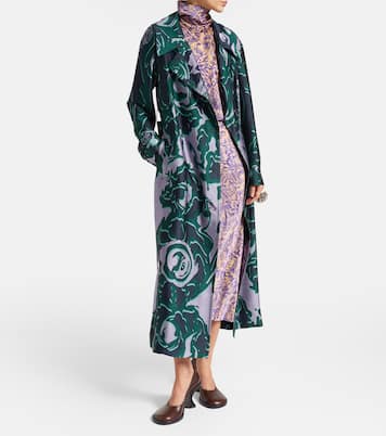 Floral silk satin blouse | Dries Van Noten