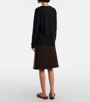 Longsleeve aus Baumwoll-Jersey | Miu Miu