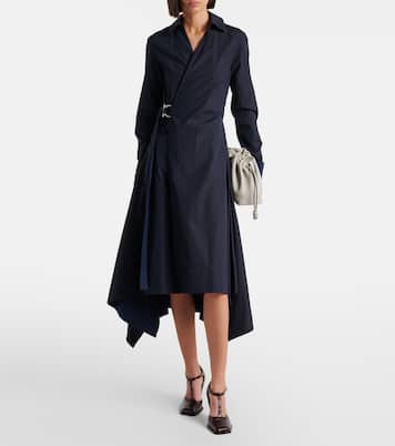 Draped cotton wrap dress | Loewe