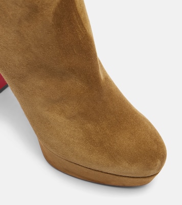 Loo Booty 130 suede platform ankle boots | Christian Louboutin