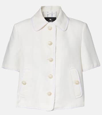 Wool-blend trimmed linen jacket | Etro