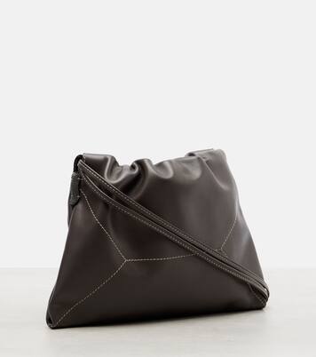 Mini leather crossbody bag | Brunello Cucinelli