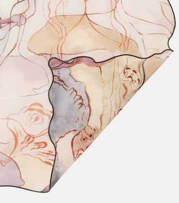 Printed cotton scarf | Lemaire