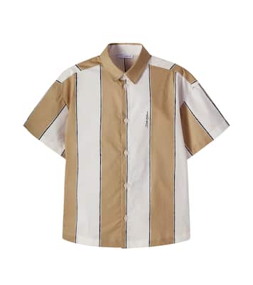 Striped cotton bowling shirt | Dolce&Gabbana Kids