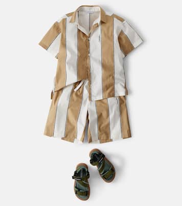 Striped cotton bowling shirt | Dolce&Gabbana Kids