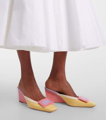 Belle Vivier 60 patent leather wedge mules | Roger Vivier