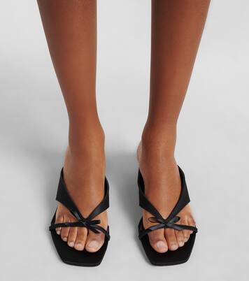 Bow-detail satin thong sandals | Toteme