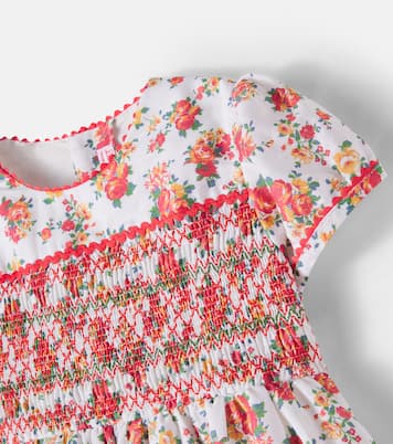 Soraya smocked linen and cotton dress | La Coqueta