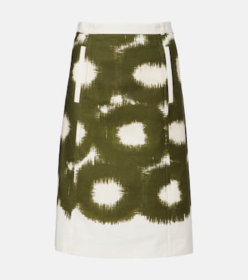 Printed cotton midi skirt | Prada