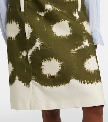 Printed cotton midi skirt | Prada