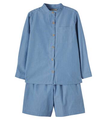 Set aus Hemd und Shorts aus Baumwoll-Chambray | Wheat