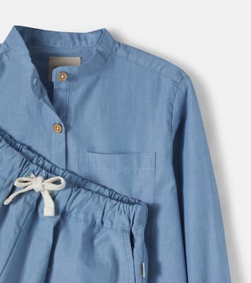 Set aus Hemd und Shorts aus Baumwoll-Chambray | Wheat