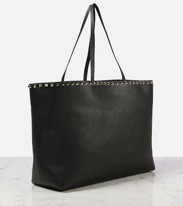 Rockstud Large leather tote bag in black Valentino Garavani Mytheresa