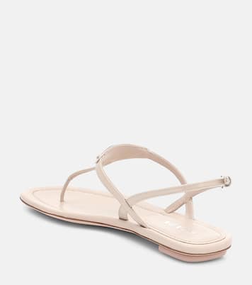 Patent leather thong sandals | Prada